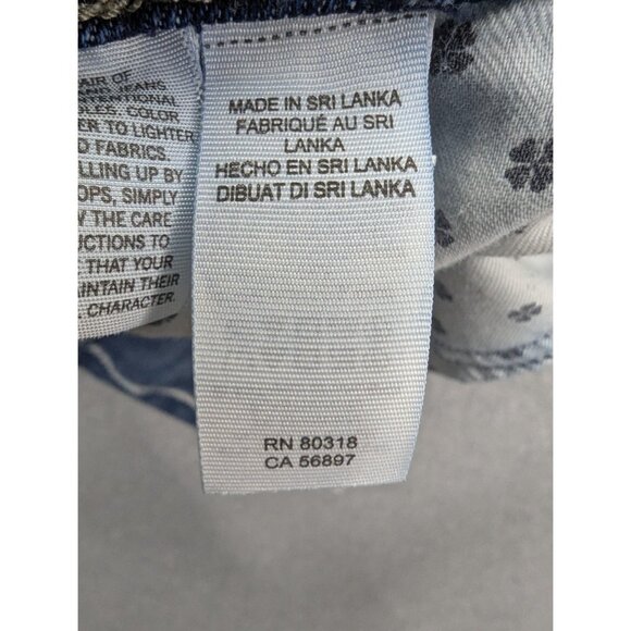 Lucky Brand Shorts Womens 12 Blue High Rise Shortie Cutoff Distressed Denim - Picture 15 of 16